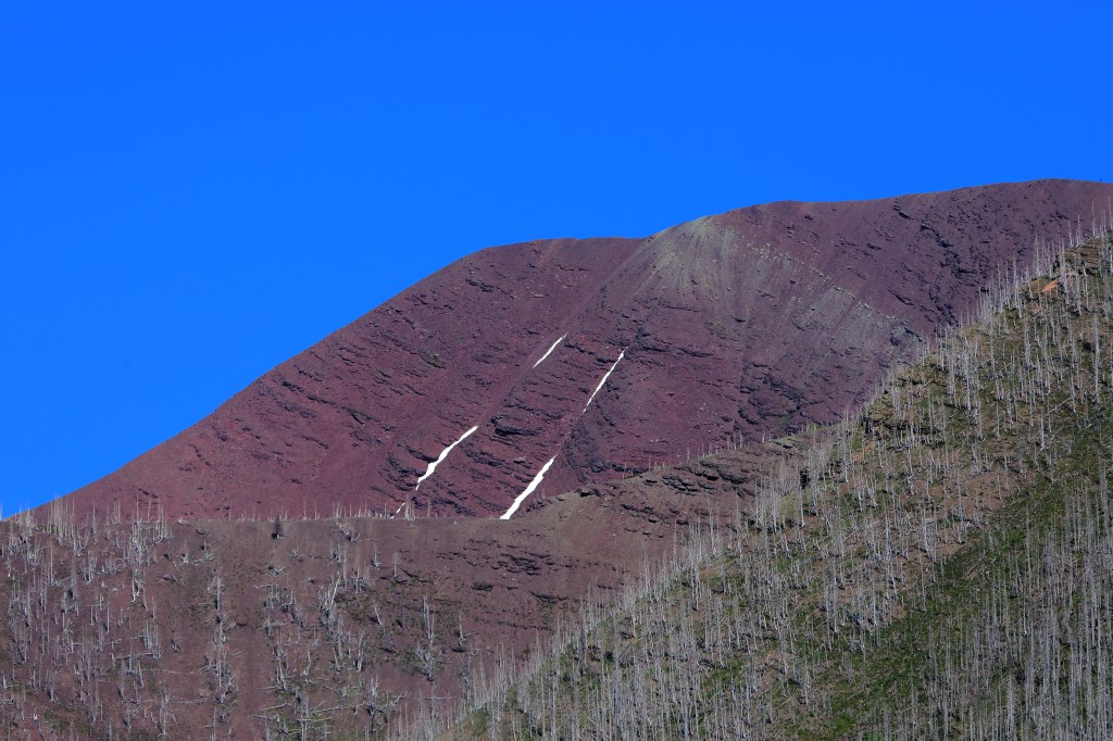 Iron-rich mountainside in Waterton