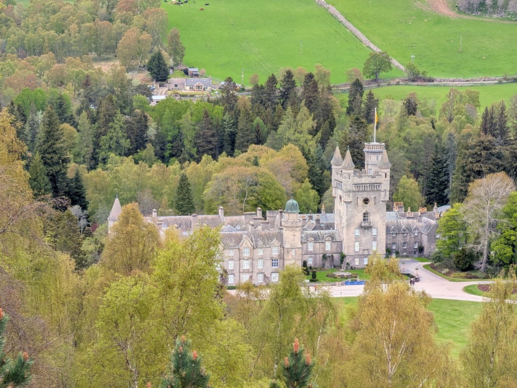 Balmoral Castle from hillside